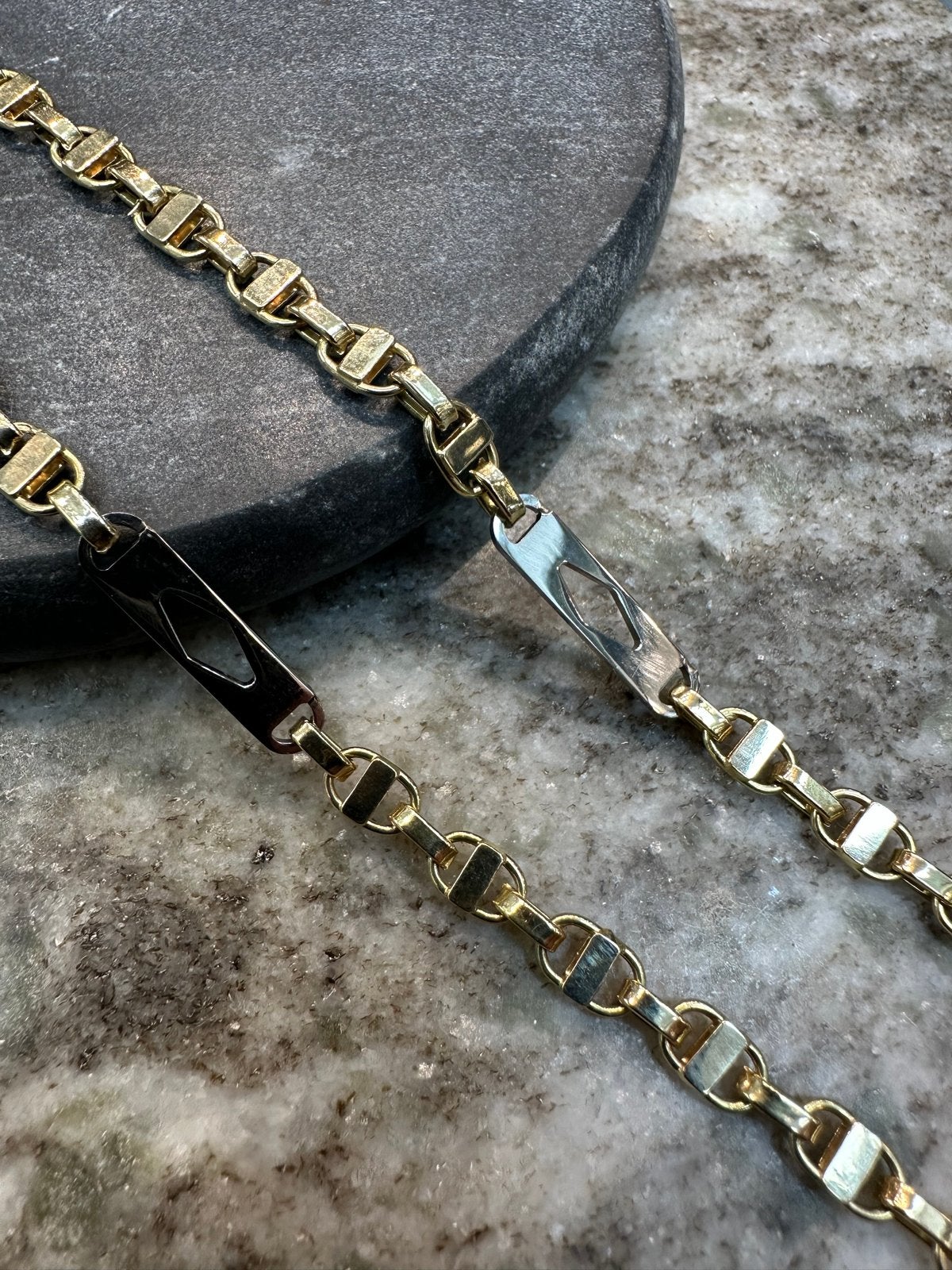 14k Gouden Kingsly Ketting met Ruitjes, Ophalen of Verzenden, Nieuw, Goud