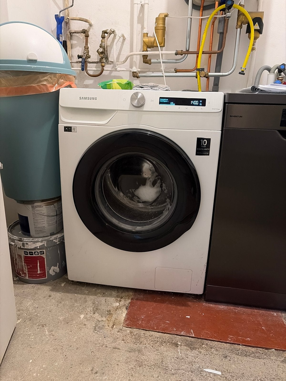 Samsung Autodose Wasmachine WW90T534AAW/S2, Ophalen, 1200 tot 1600 toeren, Gebruikt, 8 tot 10 kg