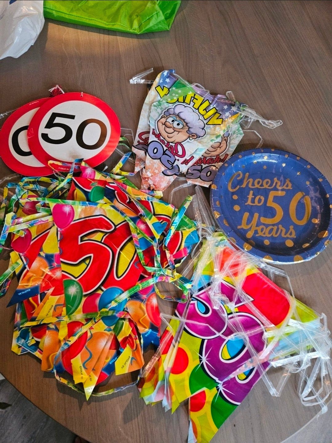 Feestversiering 50 jaar - Sarah/Abraham, Ophalen of Verzenden, Gebruikt, Versiering, Abraham of Sarah