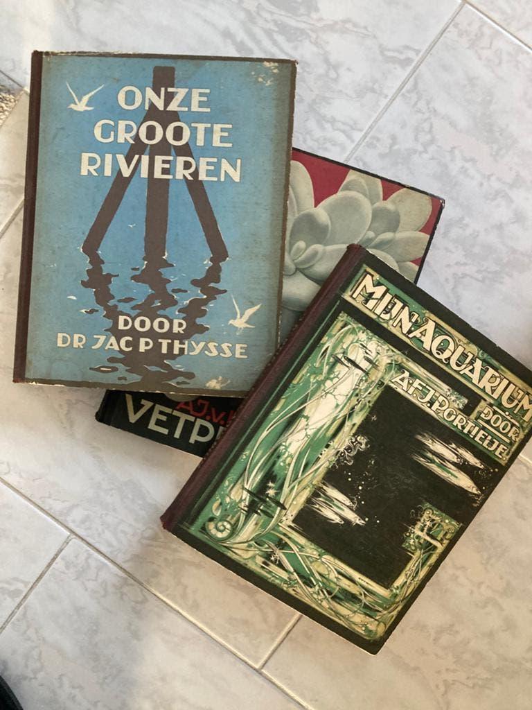Mijn aquarium, 1925/ Onze Groote Rivieren, 1938/ Vetplanten., Antiek en Kunst, Ophalen of Verzenden, Thijsse, Jac.P.