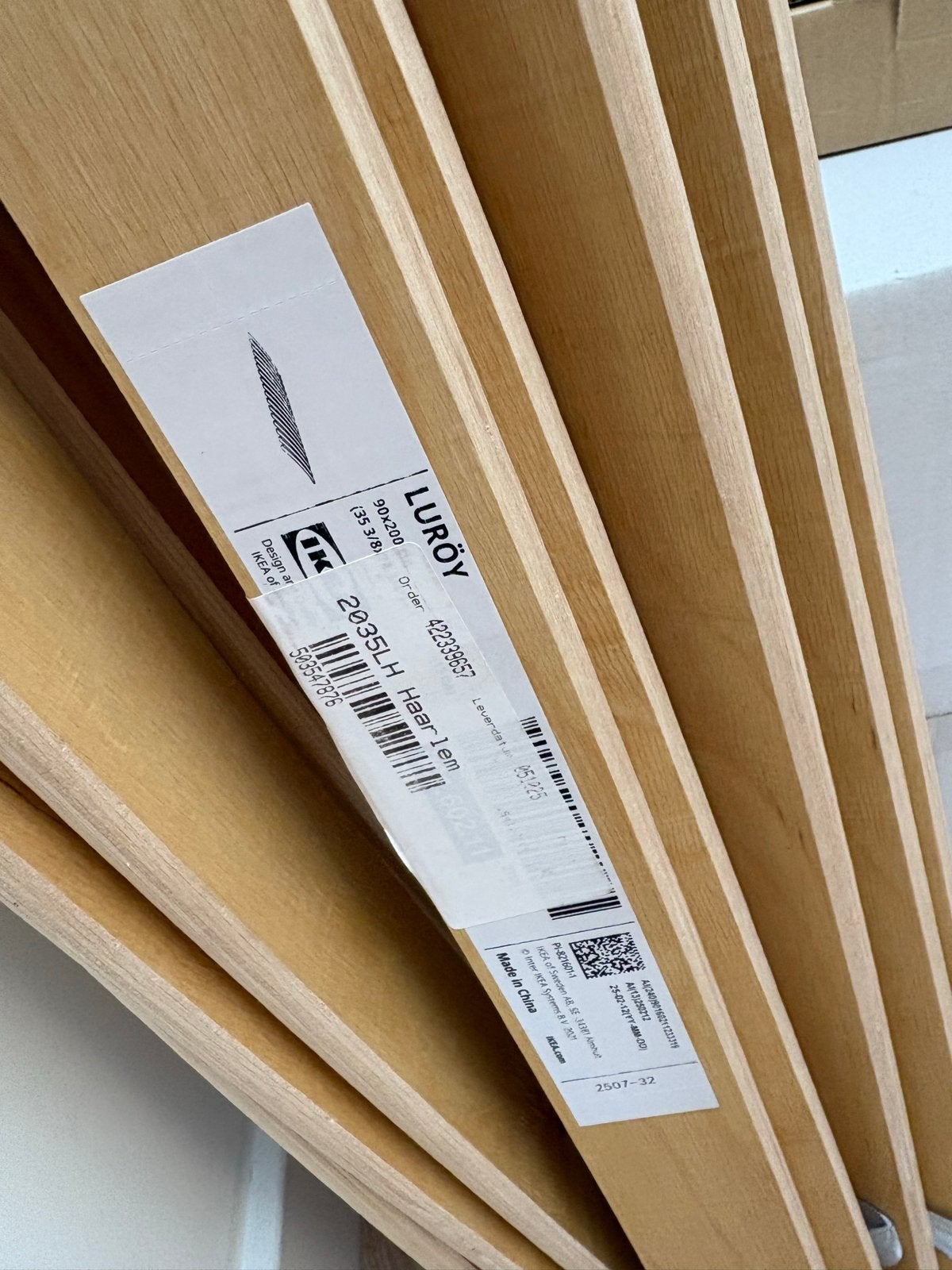 IKEA LURÖY lattenbodem 90x200 cm, Huis en Inrichting, Slaapkamer | Bedden, Ophalen, 90 cm, Eenpersoons, Zo goed als nieuw