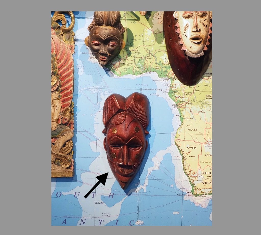 Idoma masker Nigeria (120828-04), Hout, Afrika, Masker, Ophalen of Verzenden
