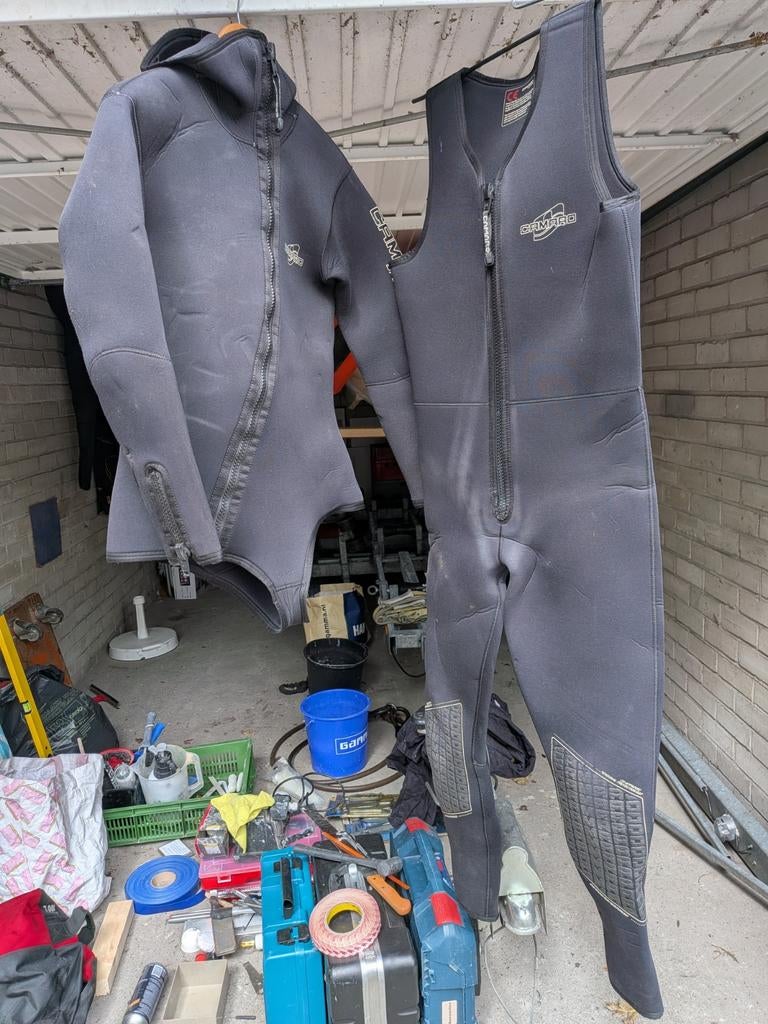 Camaro tweedelig 7mm duikpak heren, maat 54, Ophalen of Verzenden, Gebruikt, Duikpak