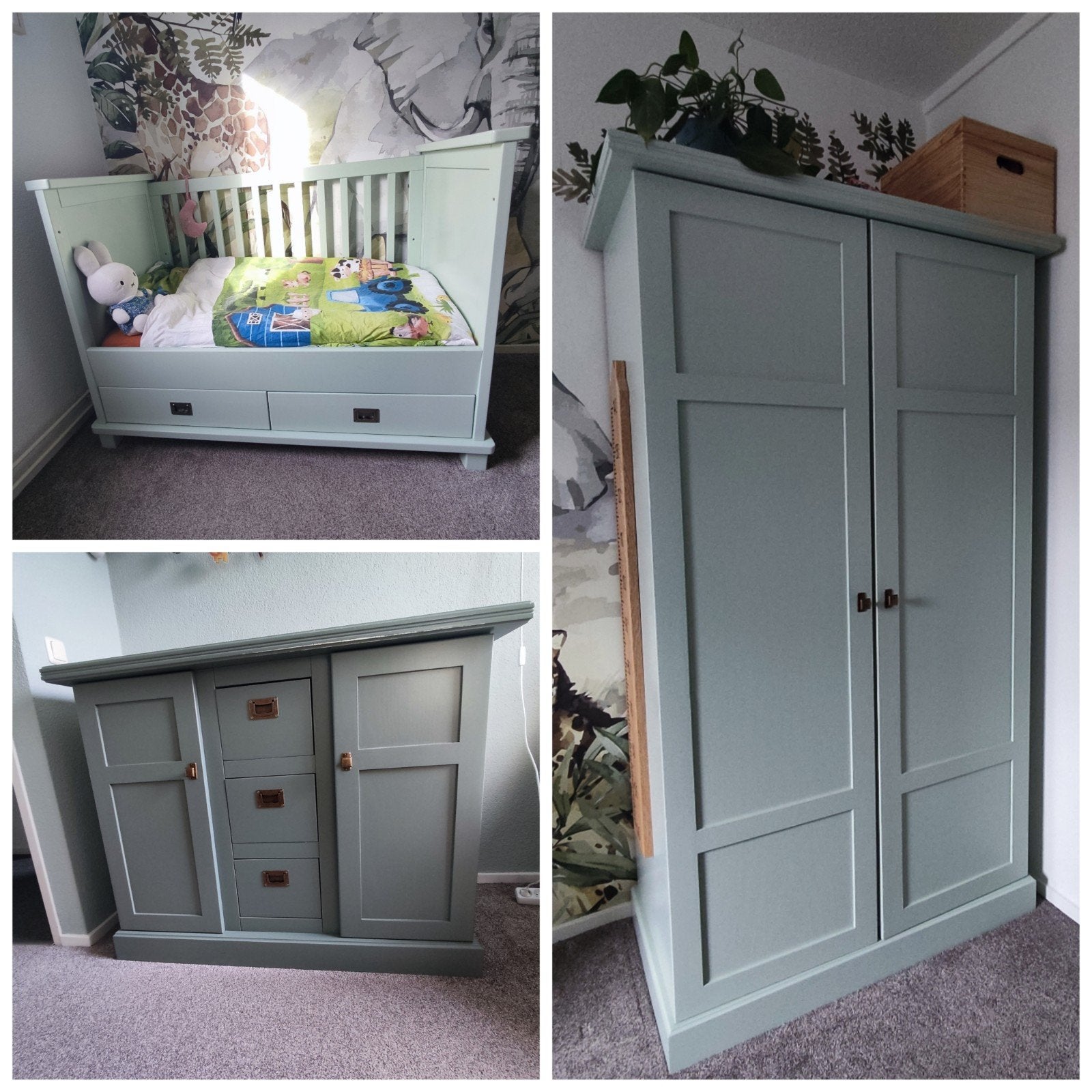 Kinderkamer - ledikant / commode / kledingkast, Ophalen, Gebruikt, 50 tot 70 cm, 100 cm of meer