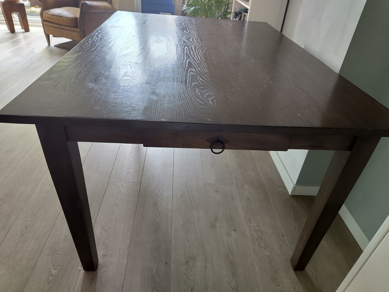 Mooie antieke eettafel 110x160x78, Huis en Inrichting, Tafels | Eettafels, Ophalen, Gebruikt, 200 cm of meer, 50 tot 100 cm