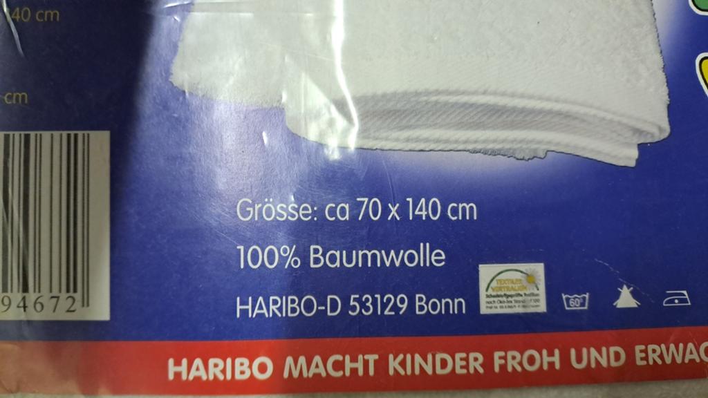 2 x Haribo badhanddoek nieuw., Verzamelen, Gebruiksvoorwerp, Nieuw, Ophalen of Verzenden, N.v.t