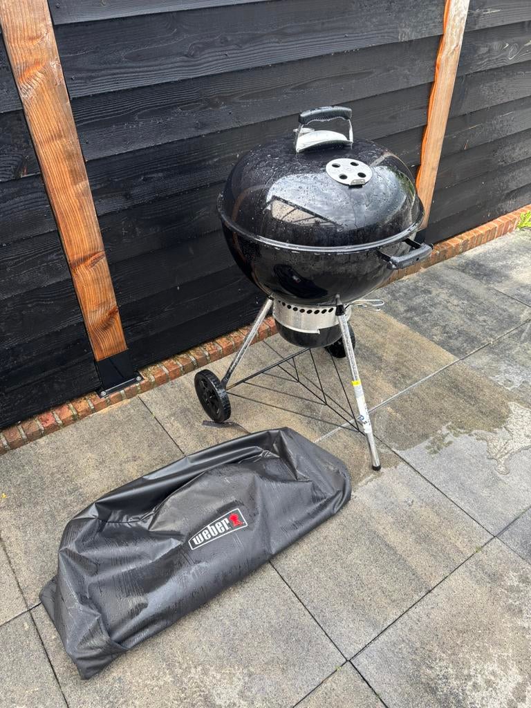 Weber Original Kettle E-5730 57 cm Zwart + Weber Luxe Hoes, Ophalen of Verzenden, Zo goed als nieuw