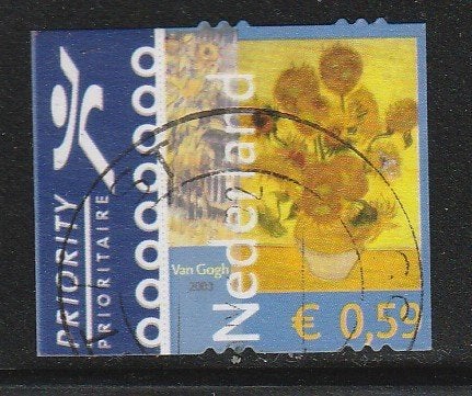 Nederland 2000 - Vincent van Gogh - Zonnebloemen, Postzegels en Munten, Ophalen, Na 1940, Gestempeld