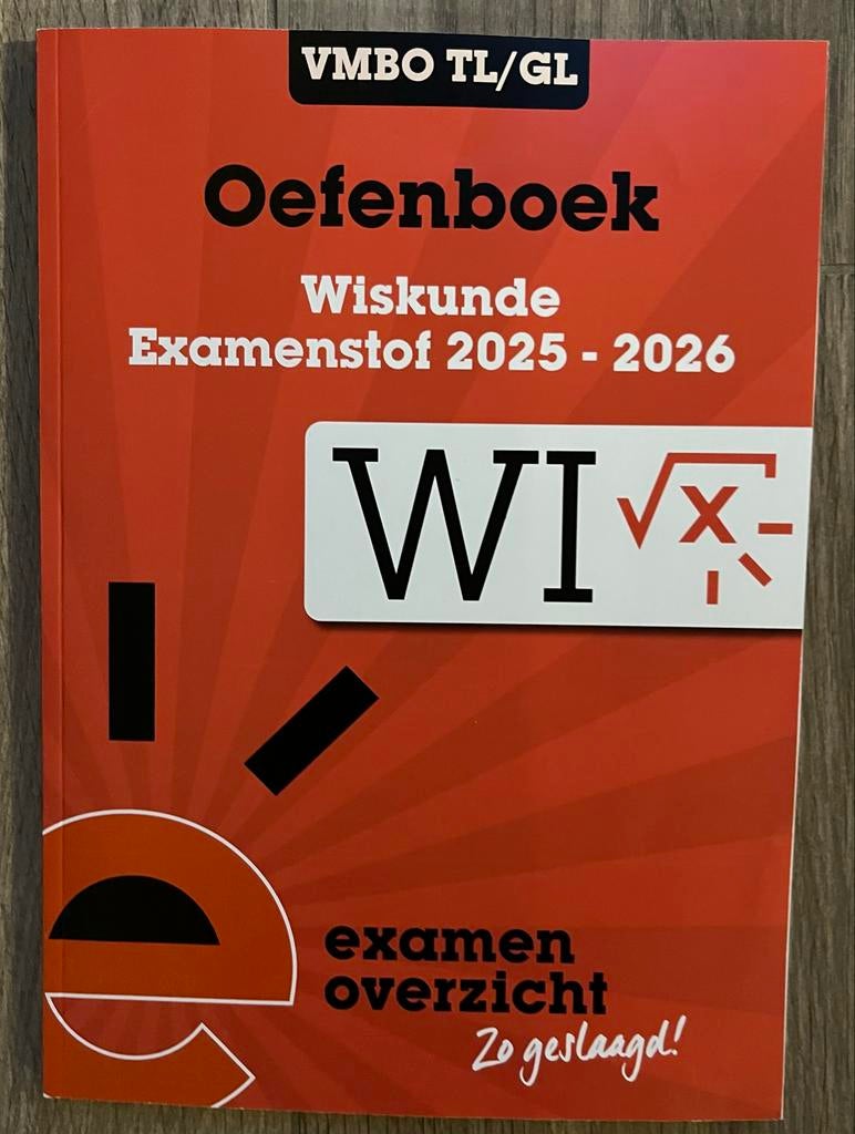 Nieuw: Wiskunde oefenboek vmbo TL examenoverzicht 2025/2026, Ophalen of Verzenden, Nieuw