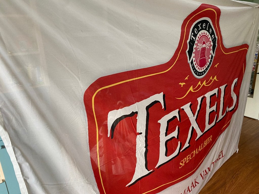 Originele Texelse Bierbrouwerij Vlag - 285x195 cm, Ophalen of Verzenden, Gebruikt, Reclamebord, Plaat of Schild, Overige merken