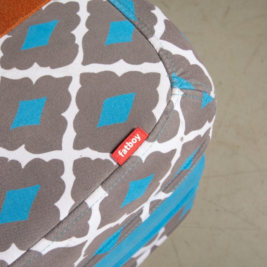 Fatboy Baboesjka Poef Blauw/Grijs Stof (Patroon 1), Niet ingevuld, Zo goed als nieuw, Niet ingevuld, Niet ingevuld