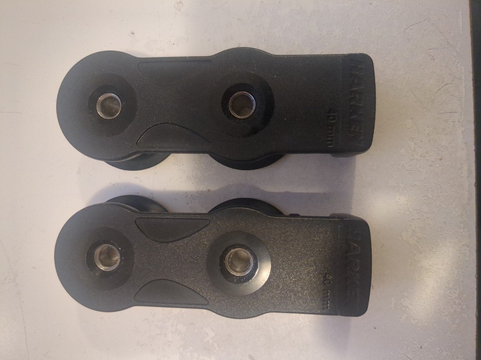 Harken 40mm blokken - Set van 2, Watersport en Boten, Ophalen of Verzenden, Zo goed als nieuw, Lijn of Blok