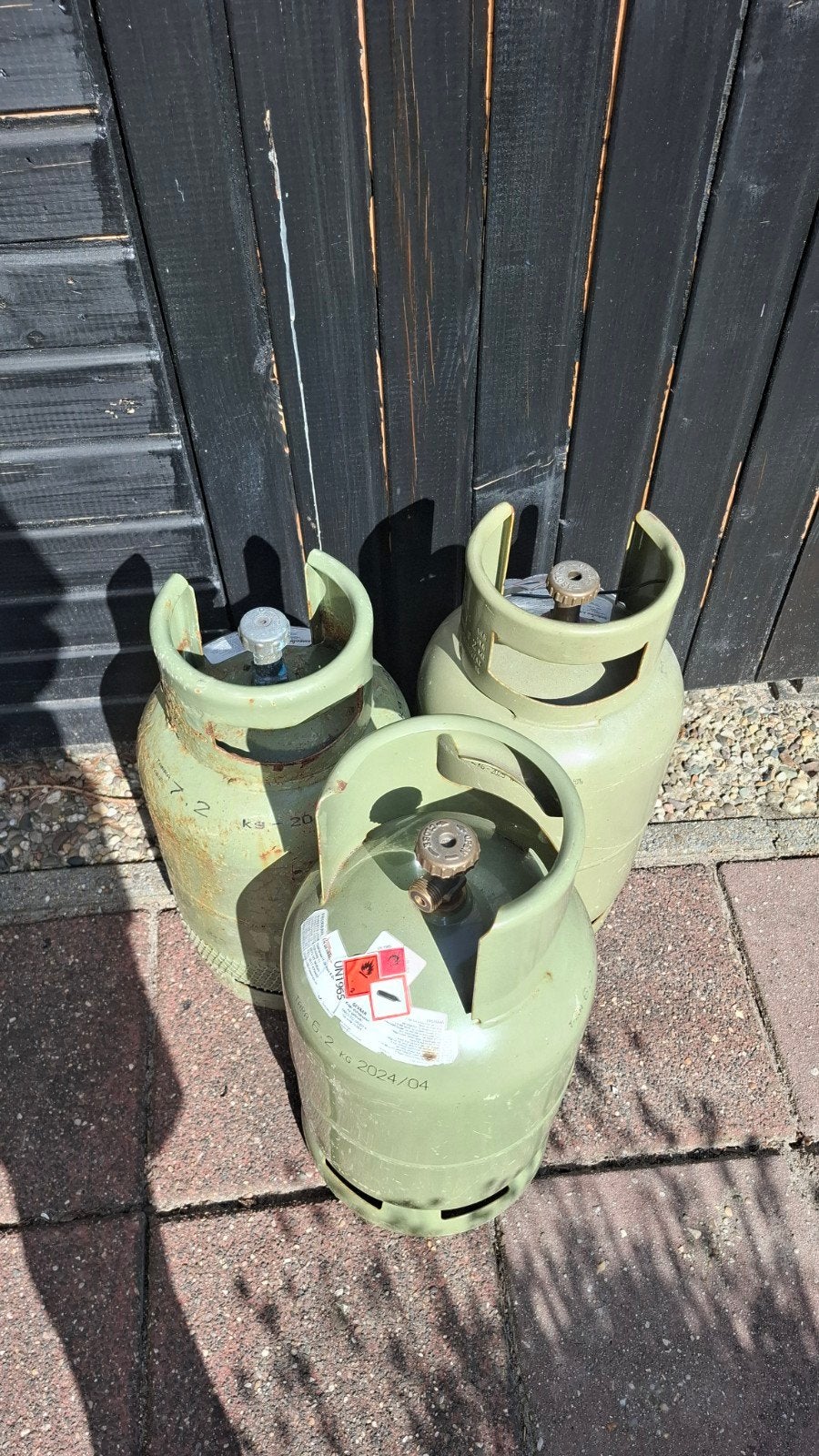 Oude gasfles heb er nog 1 staan, Ophalen, Gebruikt