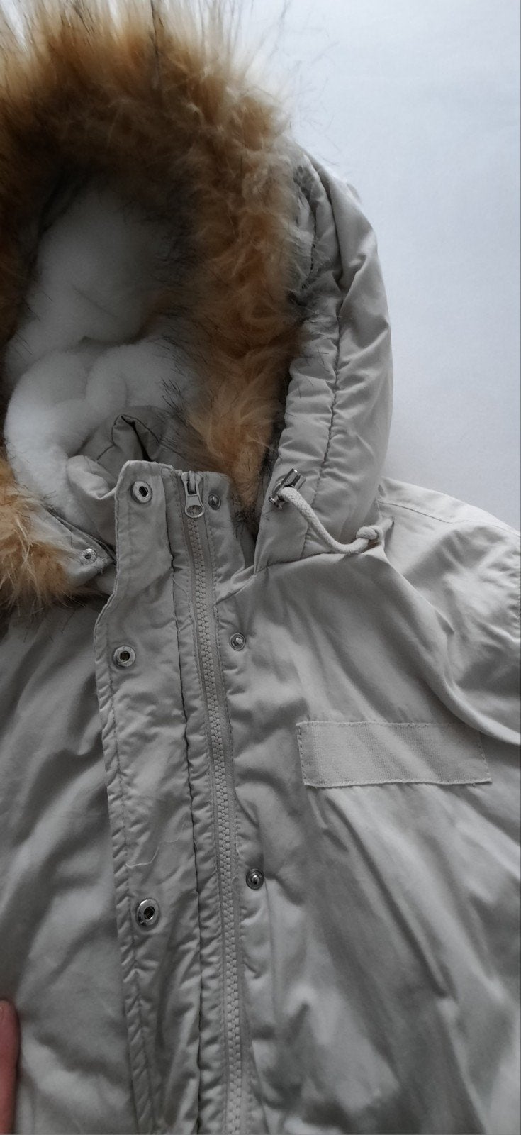 Lange parka jas - gebroken wit/beige - maat 42 - Page one, Kleding | Dames, Jassen | Winter, Beige, Maat 42/44 (L), Ophalen of Verzenden