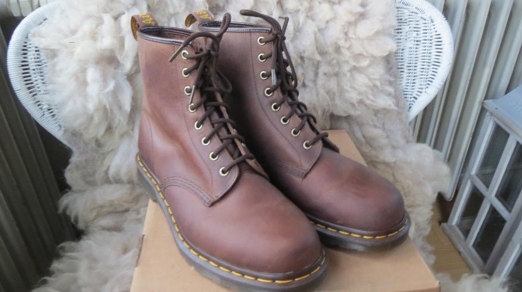 Dr. Martens, heren schoenen, maat 43=9, mat bruin, Bruin, Verzenden, Boots, Zo goed als nieuw