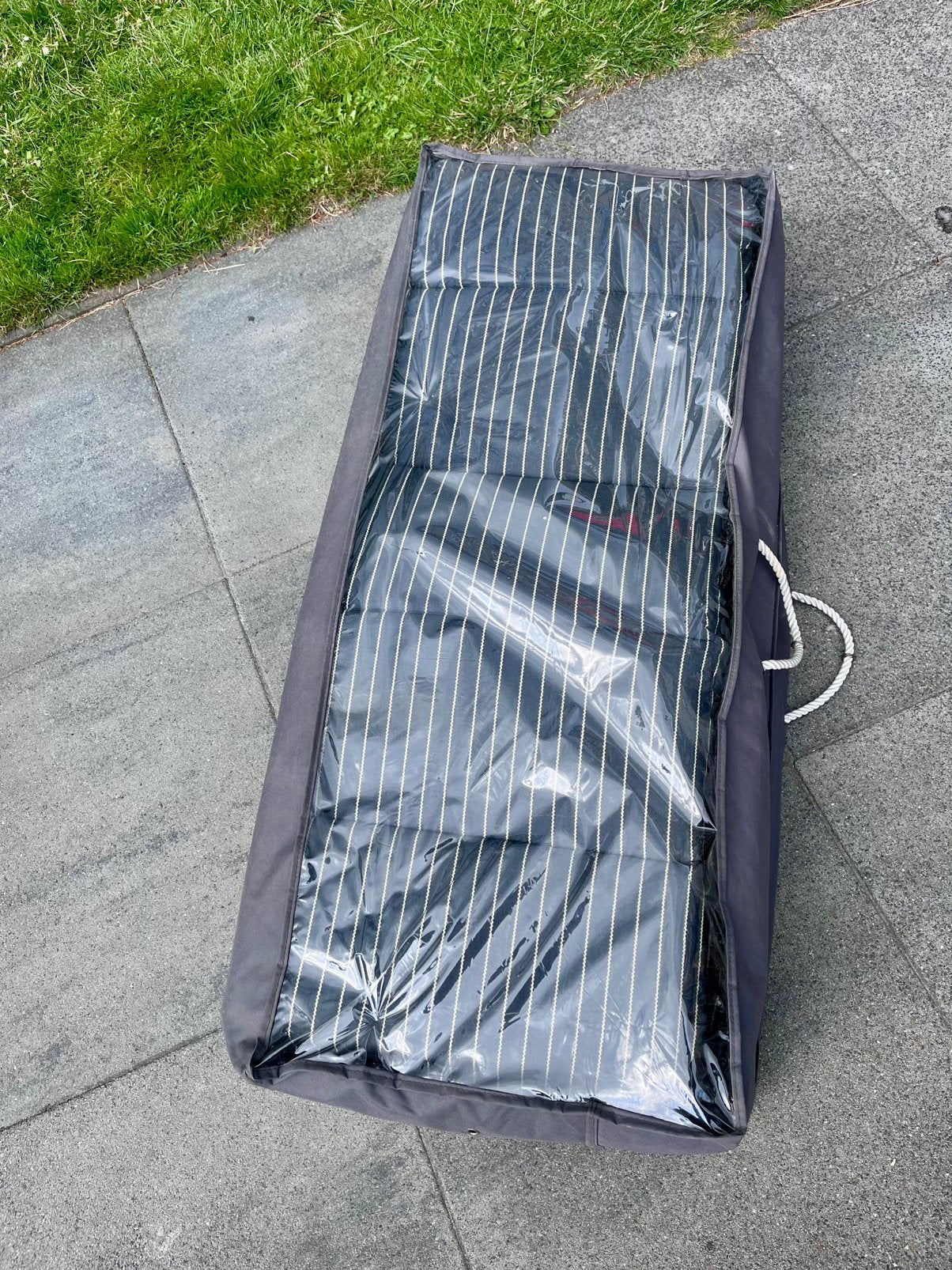 Tuinstoel kussens royal patio grijs wit gestreept, 6 stuks, Tuin en Terras, Tuinmeubel-accessoires, Ophalen, Zo goed als nieuw