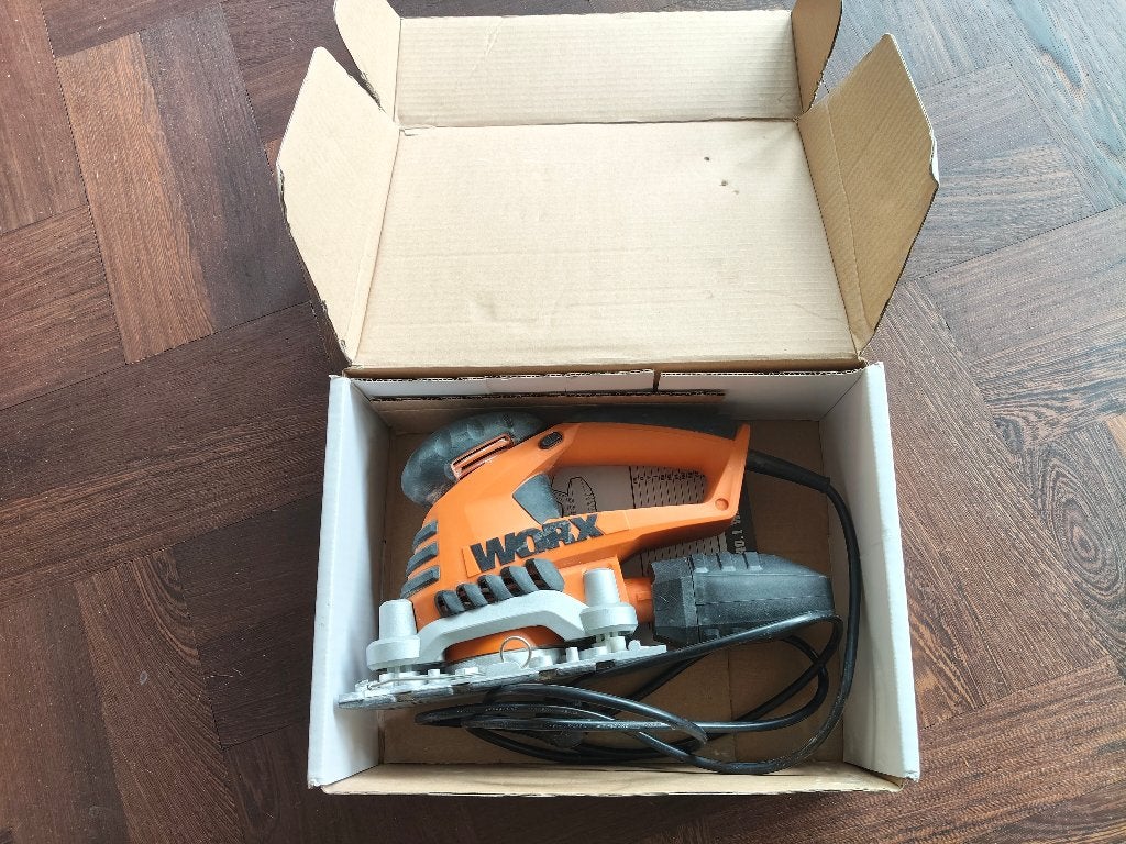 Worx WX640.2 vlakschuurmachine - Zo goed als nieuw, Ophalen, Gebruikt, Minder dan 600 watt, Vlakschuurmachine