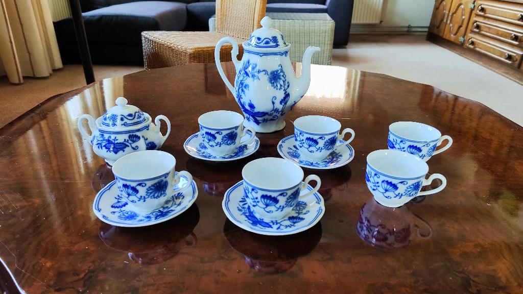 Vintage Bohemia Tsjechoslowakije Kobaltblauw Servies, Verzenden