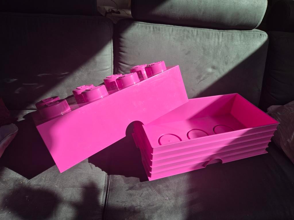 Roze XL lego blok opbergdoos, Kinderen en Baby's, Speelgoed | Duplo en Lego, Ophalen
