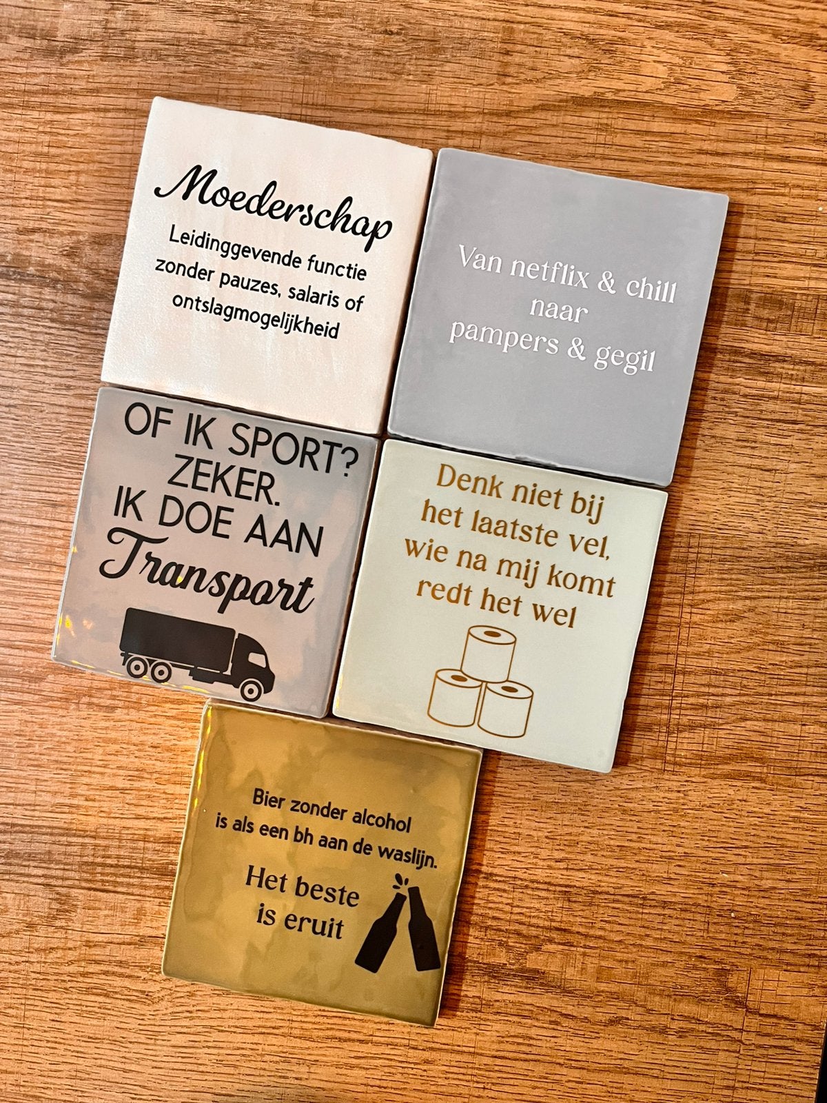 Tegeltjes met tekst 10x10, Huis en Inrichting, Ophalen of Verzenden, Nieuw