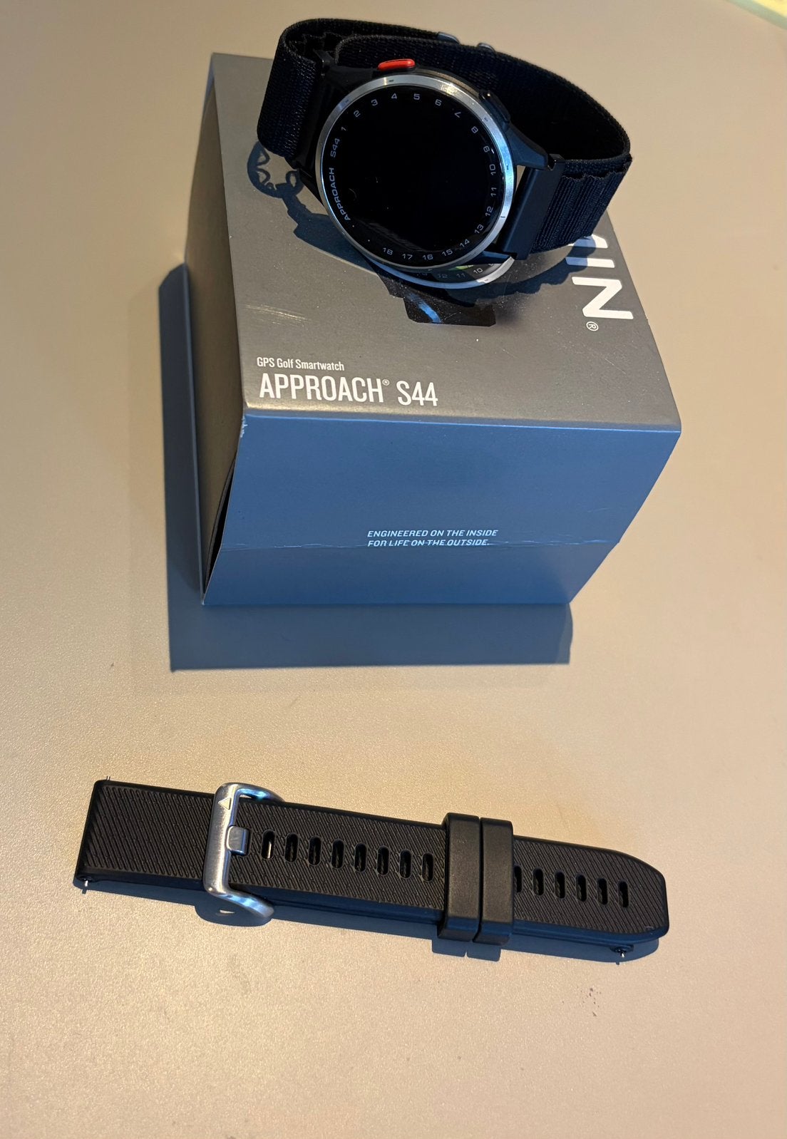 Garmin Approach S44 Golf horloge zgan, Ophalen of Verzenden, Zo goed als nieuw, Zwart, Android