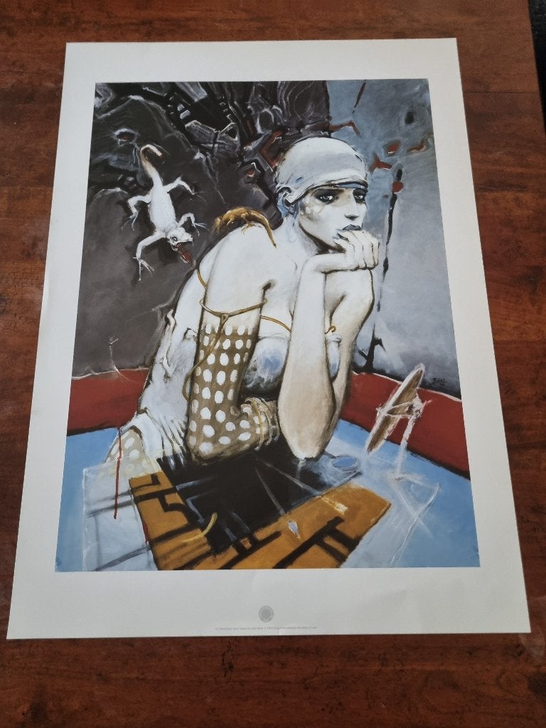 kunstposter Bleu Sang IV - Enki Bilal, Ophalen