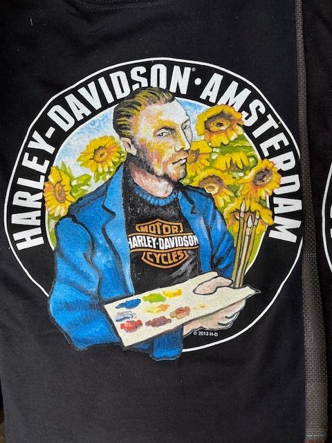 Vintage van Gogh / Amsterdam Harley Davidson t-shirt XL, Kleding | Heren, Verzenden, Zwart, Harley Davidson, Maat 56/58 (XL)