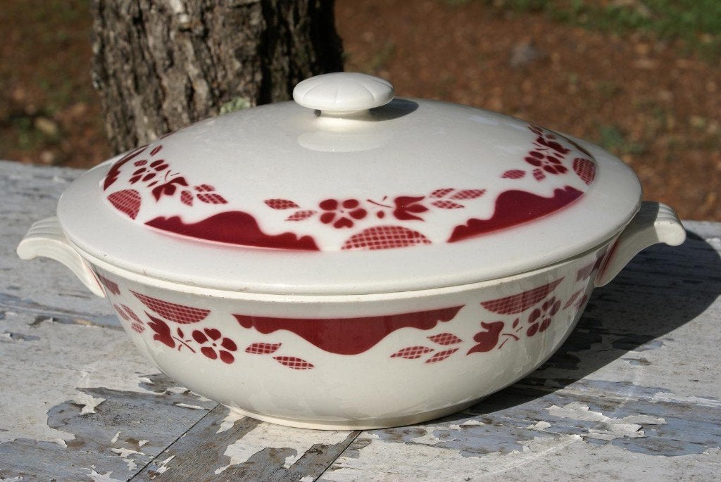 Brocante - Stel oude dekschalen!, Gebruikt, Ophalen of Verzenden, Schaal of Schalen, Overige stijlen