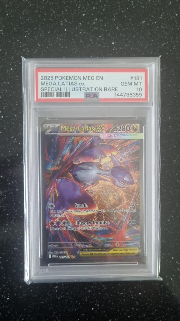 Mega Latias ex 181/132 PSA 10, Ophalen of Verzenden, Nieuw, Losse kaart, Foil