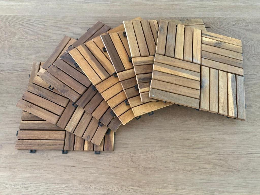 Interbuild Acacia hardhouten vlonders 30  30 cm, Ophalen, Nieuw, Hout