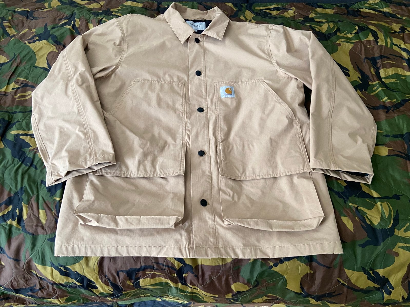 Carhartt WIP Montana Jacket - maat L - zeer goed, Ophalen of Verzenden, Zo goed als nieuw, Maat 52/54 (L), Beige
