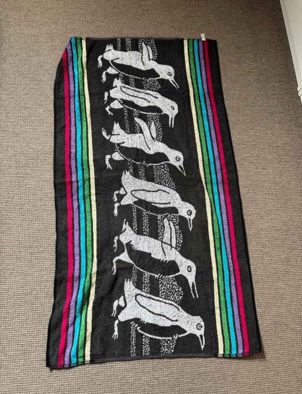 Strandhanddoek pinguins, Ophalen of Verzenden, Nieuw, Zwart, Badlaken