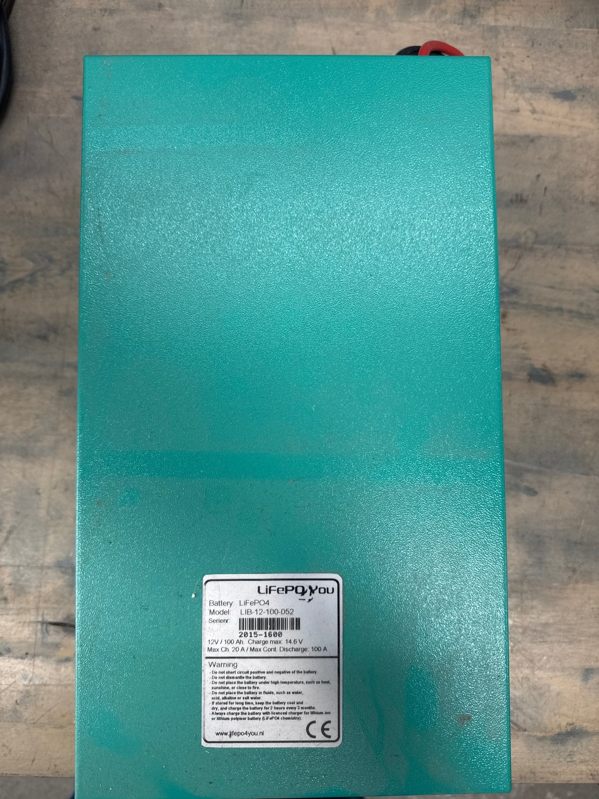 LiFePO4you Lithium Accu 12V 100Ah – Ideaal voor Camper, Caravans en Kamperen, Camper-accessoires, Ophalen, Zo goed als nieuw