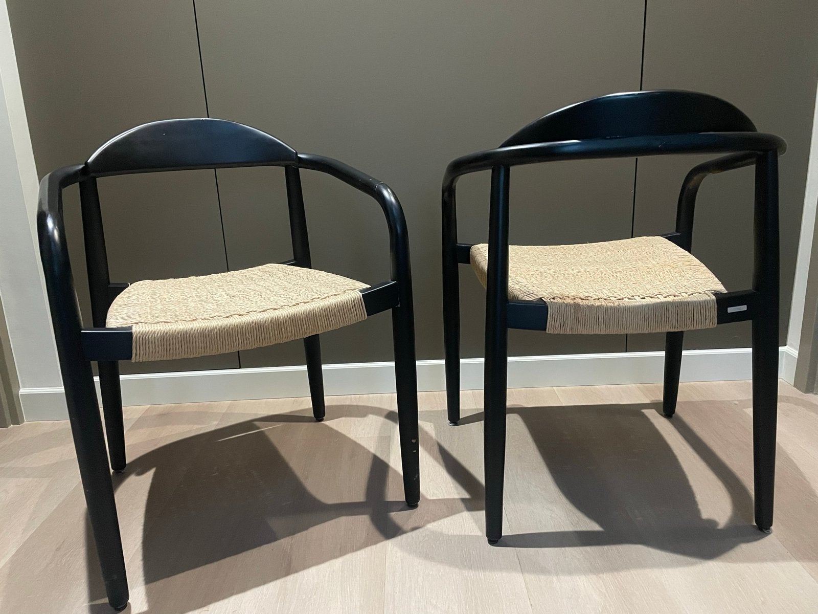 Kave home Nina eetkamer stoelen, Huis en Inrichting, Ophalen, Zwart, Hout, Vijf, Zes of meer stoelen