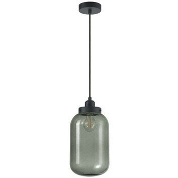 Moderne Hanglamp Rookglas - Stijlvolle Verlichting, Ophalen of Verzenden, Zo goed als nieuw, Glas, E27 (groot)