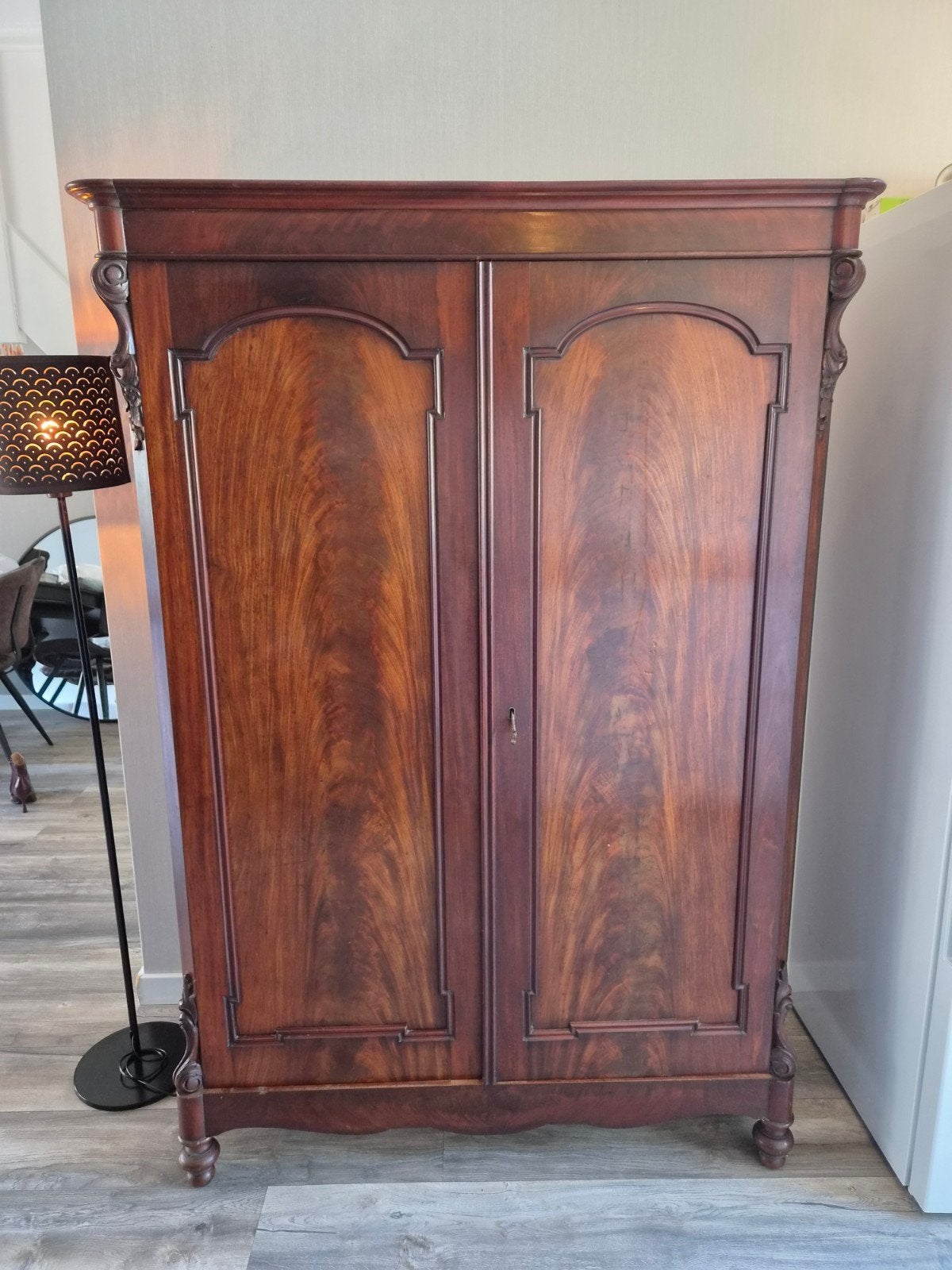 Brocante meidenkast, biedermeier, antieke kast, Ophalen
