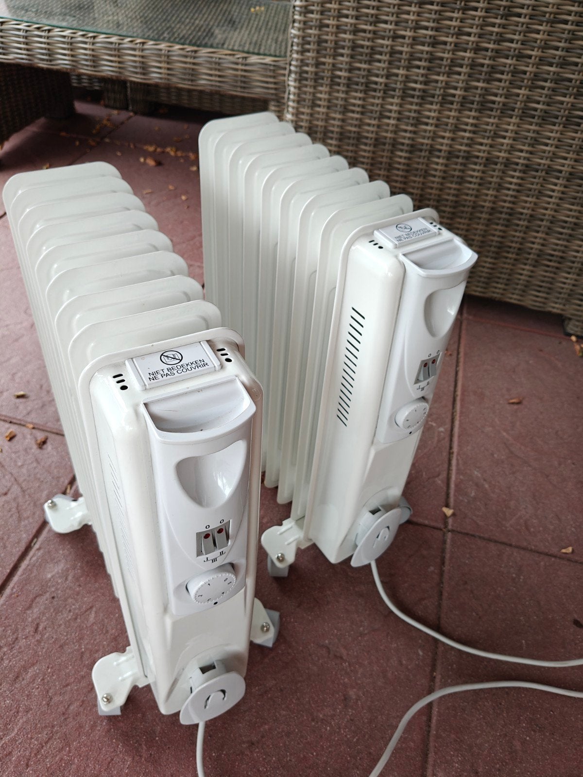2x Oliegevulde Radiator - Elektrische Kachel, Ophalen, Radiator, Zo goed als nieuw, 60 tot 150 cm