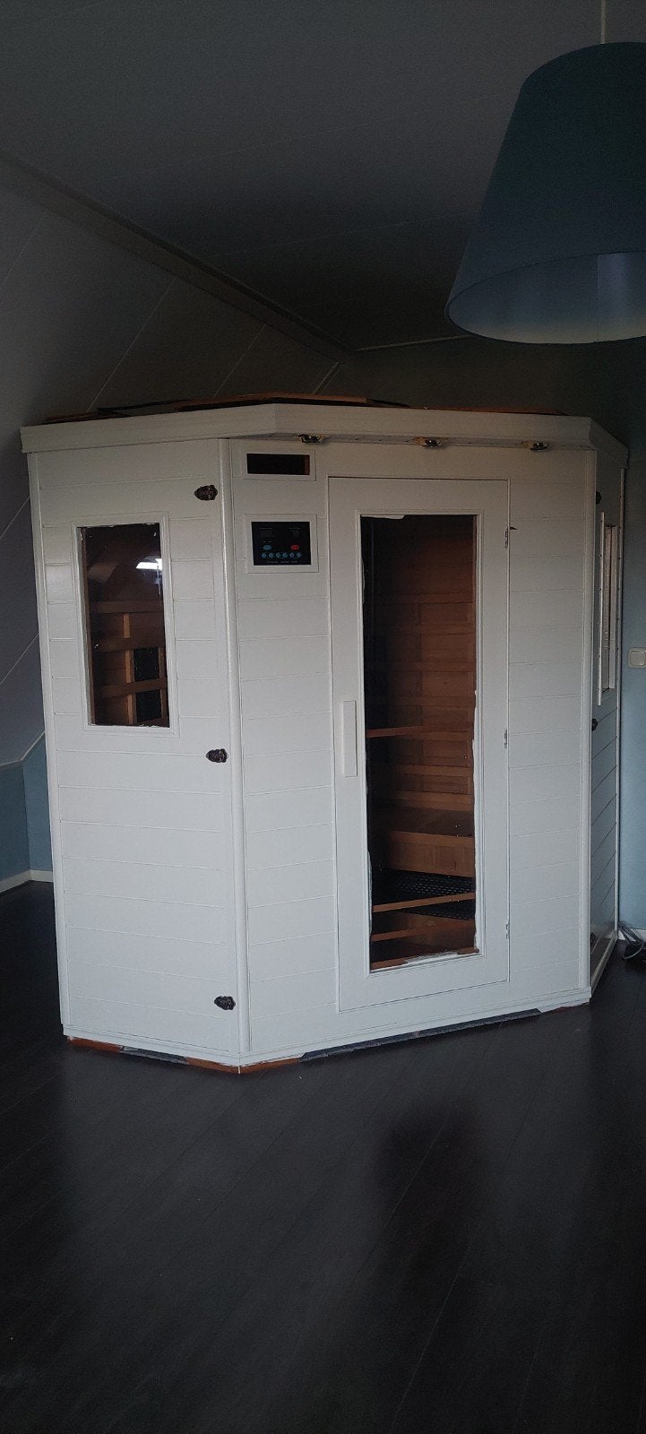 Sauna hoekmodel, Ophalen, Gebruikt, Infrarood, Complete sauna