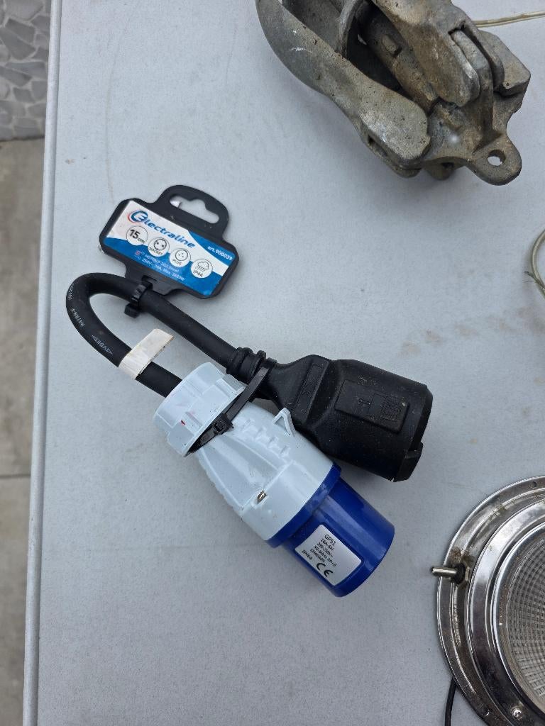 Electraline camping adapter 230V IP44 – Electraline 15cm, Ophalen, Nieuw, Kabel of Snoer