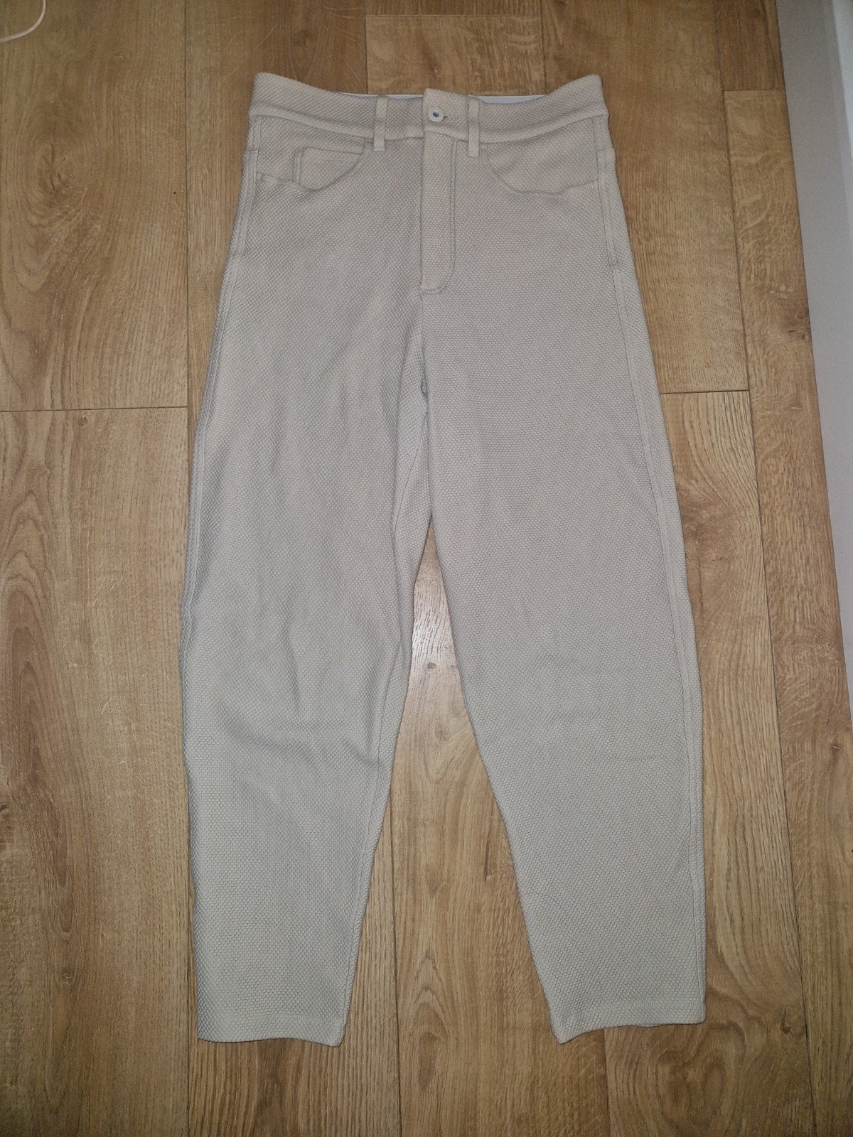 Vanilia broek met wafelstructuur - Maat 38, Kleding | Dames, Maat 38/40 (M), Vanilia, Beige, Ophalen of Verzenden