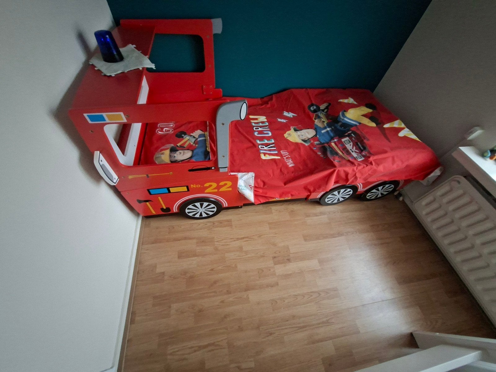 Brandweerauto kinderbed - Eenpersoons, Gebruikt, Eenpersoons, Ophalen of Verzenden, Overige maten