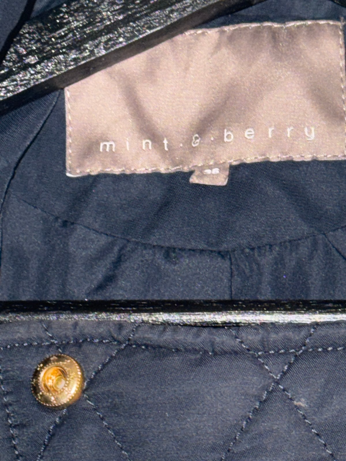 Mint & Berry gewatteerde jas, maat 36 (S), Kleding | Dames, Ophalen, Zo goed als nieuw, Maat 36 (S), Blauw