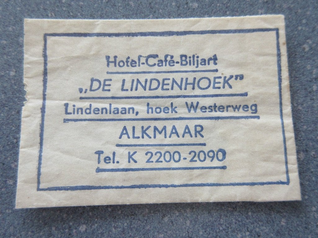Alkmaar, hotel-café-biljart De Lindenhoek, Verzenden, Nederland