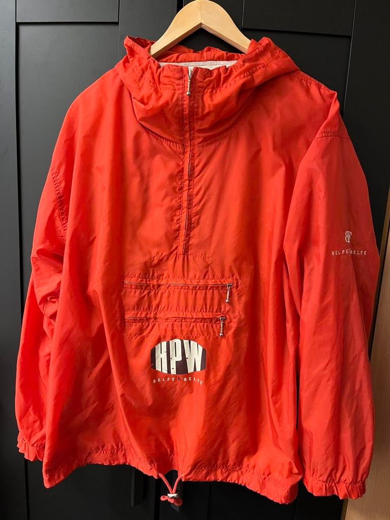 Vintage B&B HPW Anorak Windjack Oranje Maat L, Maat 52/54 (L), Oranje, Ophalen of Verzenden, Belfe & Belfe