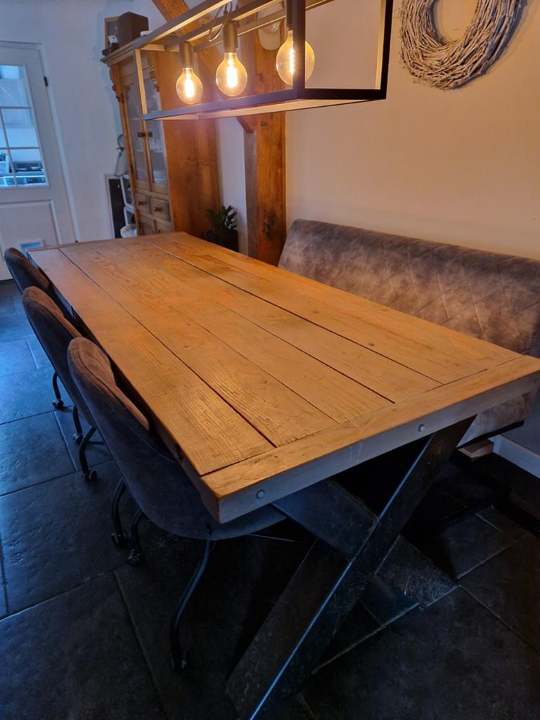 Grote Eettafel, Huis en Inrichting, Tafels | Eettafels, 50 tot 100 cm, 200 cm of meer, Rechthoekig, Ophalen