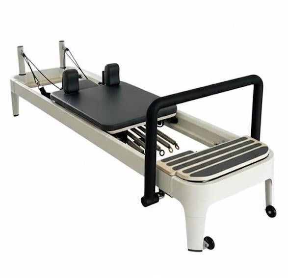 Premium Pilates reformer - Wit & antraciet + box & jumpboard, Sport en Fitness, Ophalen, Nieuw, Overig