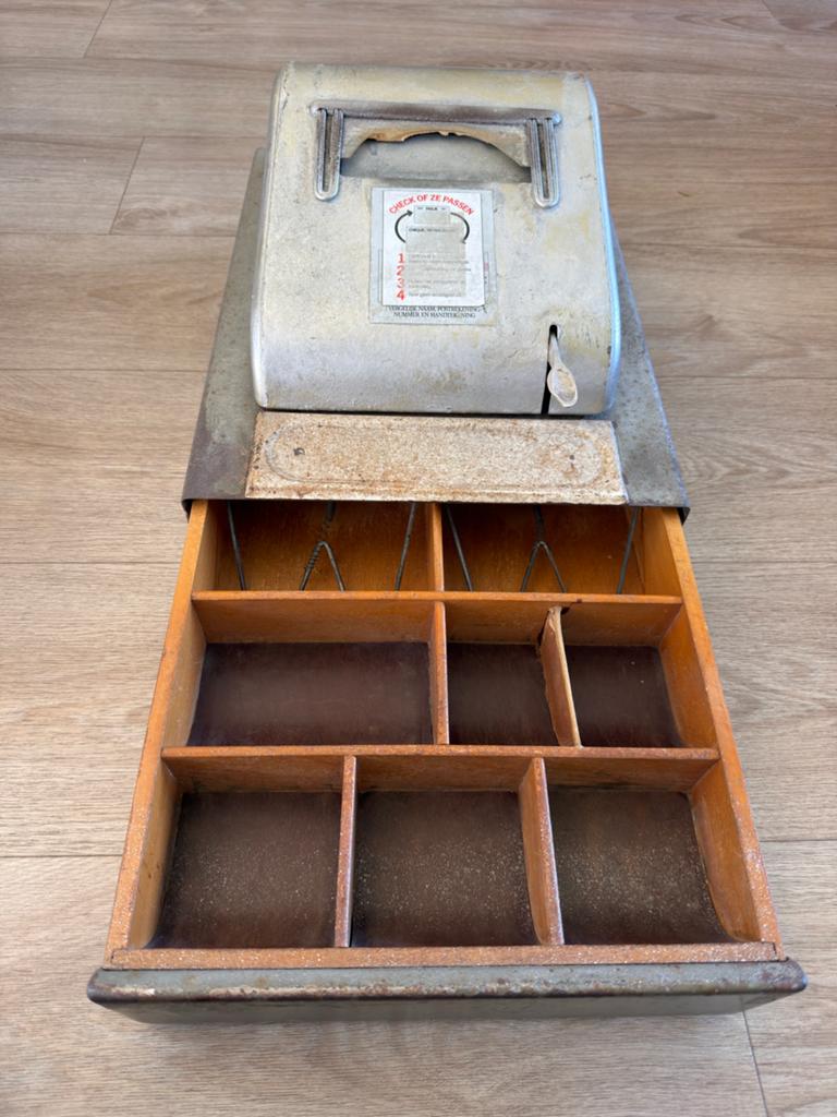 Békro metalen vintage kassa met lade – Decoratieve geldkassa, Ophalen