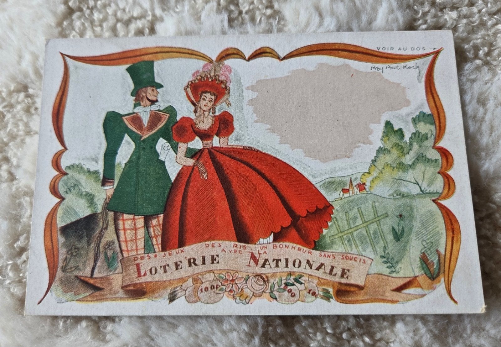 Oude Franse Nationale Loterij Ansichtkaart - Jaren '40, Verzenden, 1940 tot 1960, Ongelopen, Overige thema's