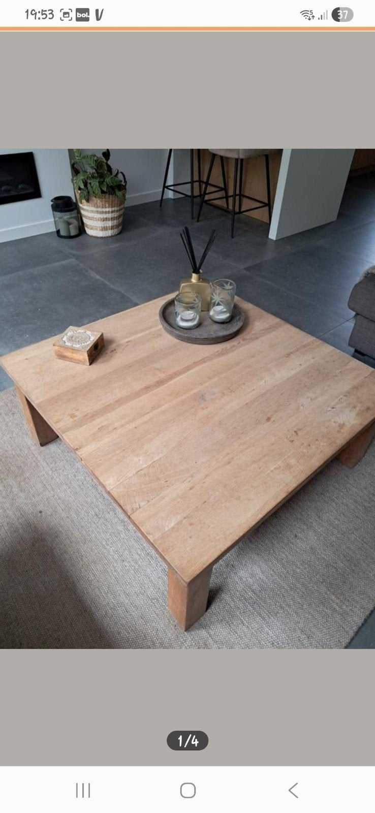 Salontafel, Huis en Inrichting, Tafels | Salontafels, Ophalen, Gebruikt, 100 tot 150 cm, 50 tot 100 cm