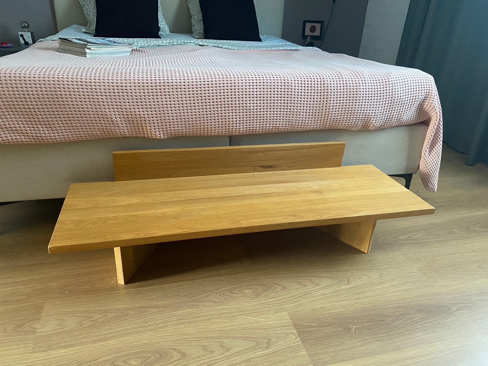 Ferm Living Oblique bench eikenhout, Huis en Inrichting, Ophalen, Zo goed als nieuw